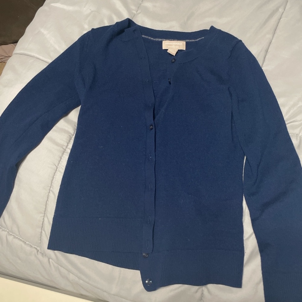 blue banana republic cardigan